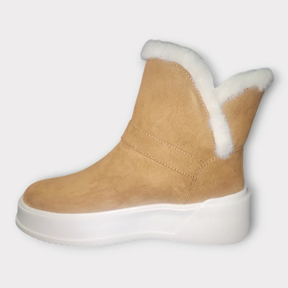 J/SLIDES Urban Sport Jasper Fur Lined Platform Booties, Womens 7​ - Picture 3 of 7